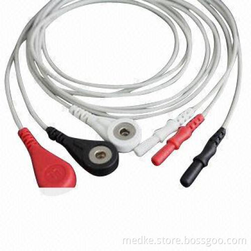 AAMI 3 leads ECG lead wire snap